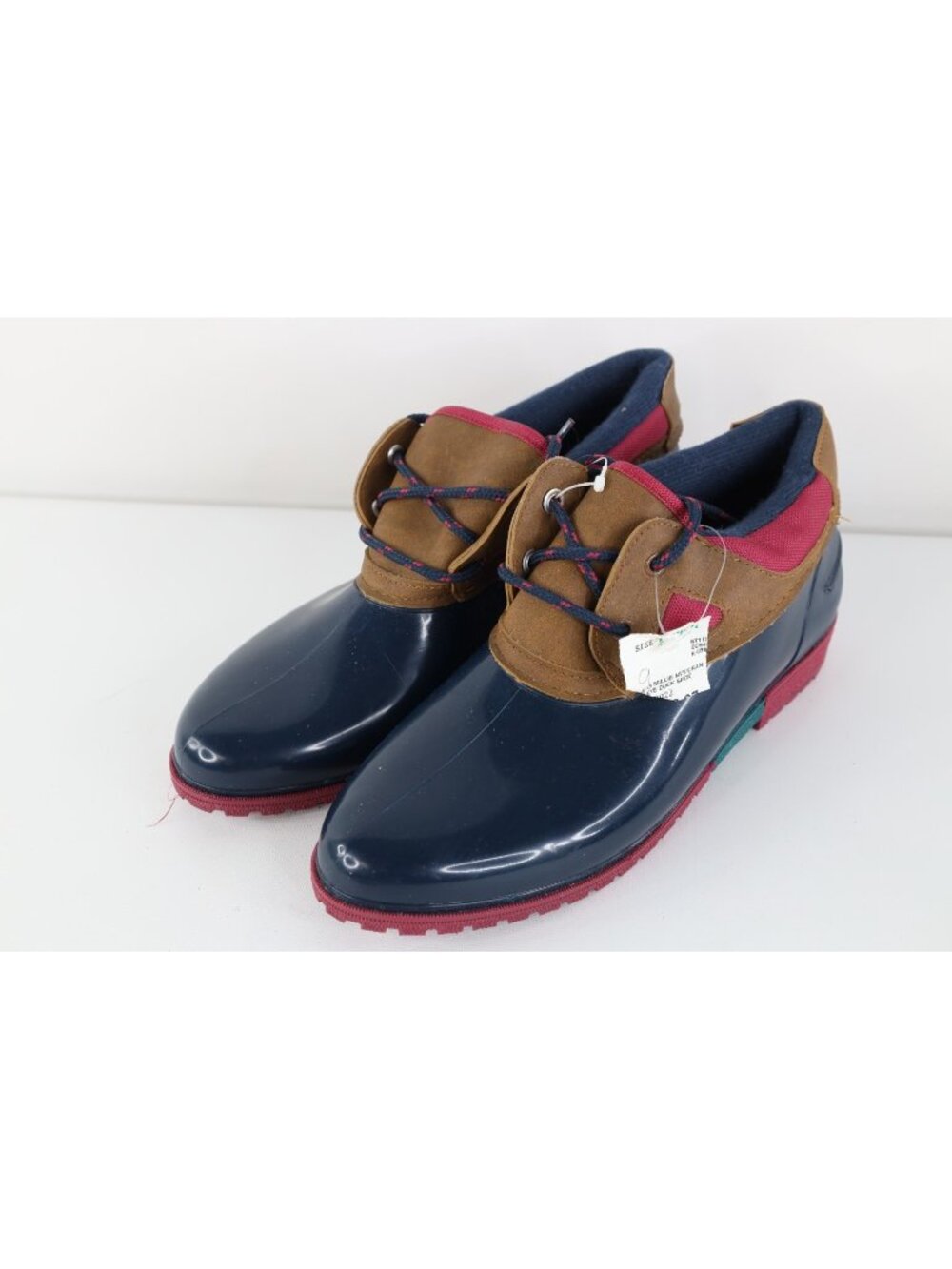Deadstock Vintage 90s Streetwear Womens 9 Waterproof Leather Rubber Duck Boots